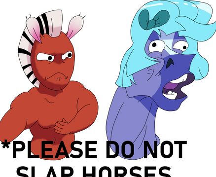Please Do Not Slap Horses Sticker